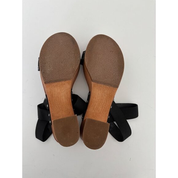 MIA Sandals 10~Fits 9 Chunky Platform Strappy Wooden Heel Retro Boho Cowgirl - Picture 9 of 15